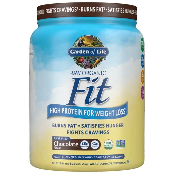 Raw Organic Fit Protein Chocolate Cacao 16.04oz (455g) Powder